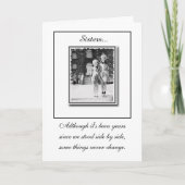 Carte d'anniversaire "Soeurs" - Noir&Blanc (Devant)