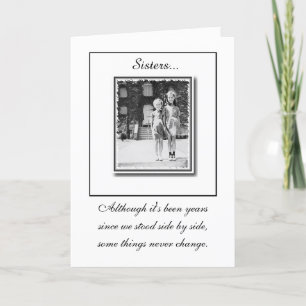 Carte d'anniversaire "Soeurs" - Noir&Blanc