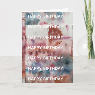 Carte d'anniversaire Soft Chaos