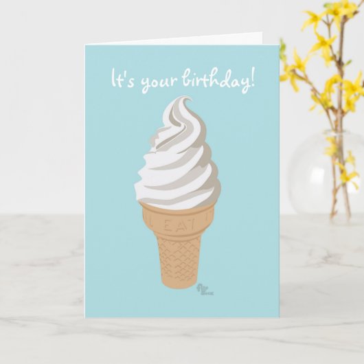Carte d'anniversaire Softy Cone (Fleur jaune)