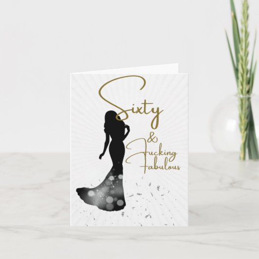 Carte d'Anniversaire Soixante et fabuleuse (Devant)