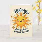 Carte d'anniversaire Soleil Doré (Fleur jaune)