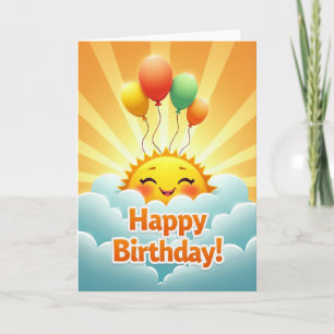 Carte d'anniversaire Soleil doux
