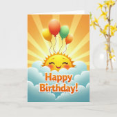 Carte d'anniversaire Soleil doux (Fleur jaune)