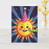 Carte d'anniversaire Soleil Festif (Fleur jaune)