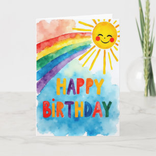 Carte d'anniversaire Soleil Joyeux