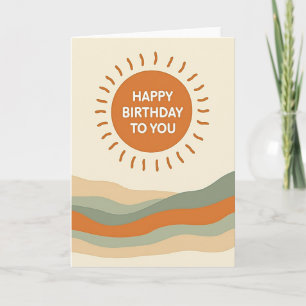 Carte d'anniversaire Soleil radiant