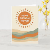 Carte d'anniversaire Soleil radiant (Fleur jaune)