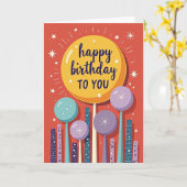 Carte d'anniversaire Soleil Radiante Joyeuse (Fleur jaune)
