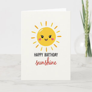 Carte d'anniversaire Soleil souriant joyeux
