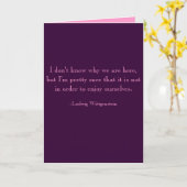 Carte d'anniversaire sombres, Wittgenstein (Fleur jaune)