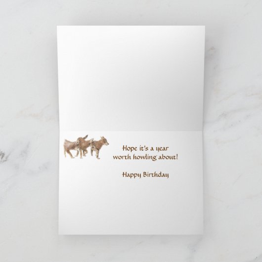 Carte d'anniversaire Son Cute Wolf Pups (Intérieur)