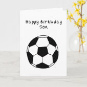 Carte d'anniversaire Son Football (Fleur jaune)