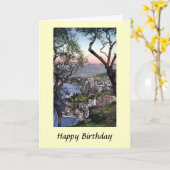 Carte d'anniversaire - Sorrento, Italie (Fleur jaune)
