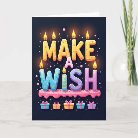 Carte d'anniversaire Souhaiter un vœu (Devant)