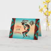 Carte d'anniversaire Southwest Kokopelli (Fleur jaune)