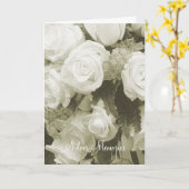 Carte d'anniversaire Souvenirs Argent Roses Sépia (Fleur jaune)