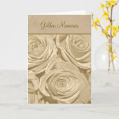 Carte d'anniversaire Souvenirs Dorés (Fleur jaune)