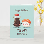 Carte d'anniversaire Soy Sweet (Fleur jaune)