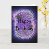 Carte d'anniversaire Spacey (Fleur jaune)