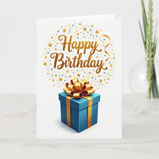 Carte d'anniversaire Sparkling Stars (Devant)
