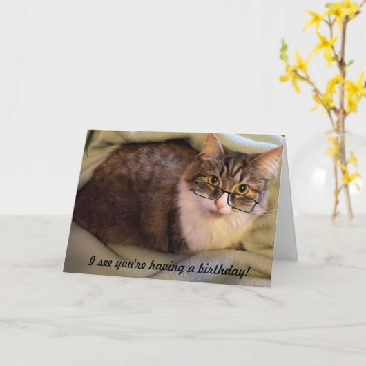 Carte d'anniversaire "Spec-tacular" (Fleur jaune)