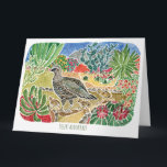 Carte d'anniversaire spéciale Friend Desert Quail<br><div class="desc">Ce paysage de désert aux couleurs vives, avec une caille de maman et ses mignons petits bizarrés, ajoutera un sourire au destinataire. Il comprend la citation, "La vie était faite pour de bons amis et de grandes aventures! " Conservez le devis et le message Joyeux Anniversaire ou personnalisez cette carte...</div>