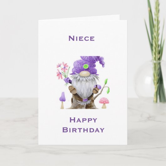 CARTE D'ANNIVERSAIRE SPÉCIALE *NIECE* (Devant)