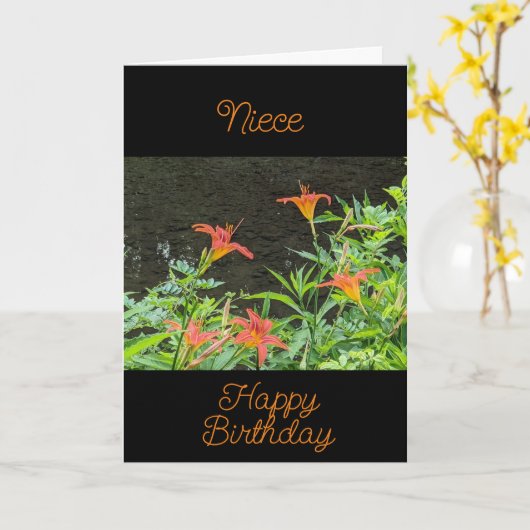 CARTE D'ANNIVERSAIRE SPÉCIALE *NIECE* (Fleur jaune)
