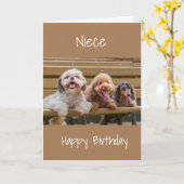 CARTE D'ANNIVERSAIRE SPÉCIALE *NIECE* (Fleur jaune)