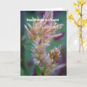 Carte d'anniversaire spéciale pour fille (Fleur jaune)