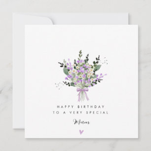 Carte d'anniversaire spéciale pour maman au bouque