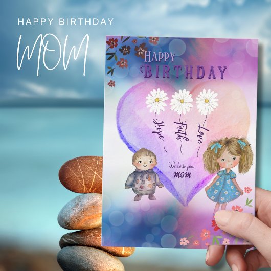 Carte d'anniversaire spéciale pour MAMAN faite par