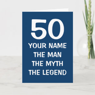 Carte d'anniversaire spécifique à l'âge L'homme