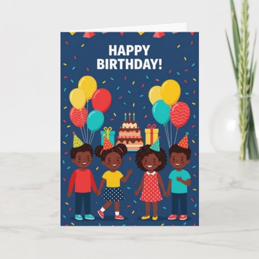 Carte d'anniversaire spectaculaire (Devant)