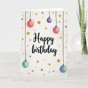 Carte d'anniversaire Sphères Pastel