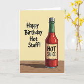 Carte d'anniversaire Spicy Bottle (Fleur jaune)