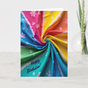 Carte d'anniversaire spirale vibrante