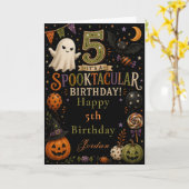 Carte d'anniversaire Spooktacular 5 ans (Fleur jaune)