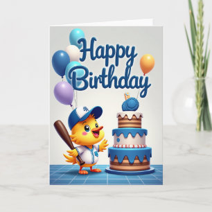 Carte d'anniversaire Sportive Aviaire