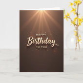 Carte d'anniversaire Spotlight (Fleur jaune)