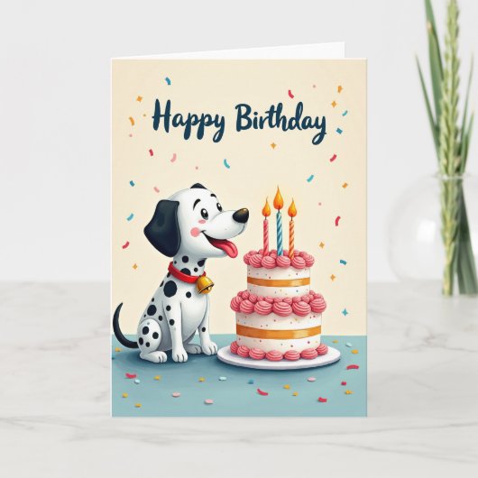 Carte d'anniversaire Spotted Pup (Devant)