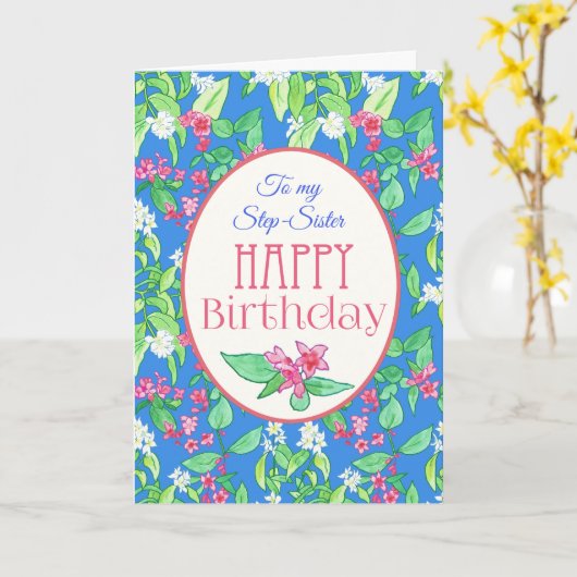Carte d'anniversaire Spring Blossoms pour Step-Sis (Fleur jaune)
