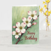 Carte d'anniversaire Spring Branch (Fleur jaune)