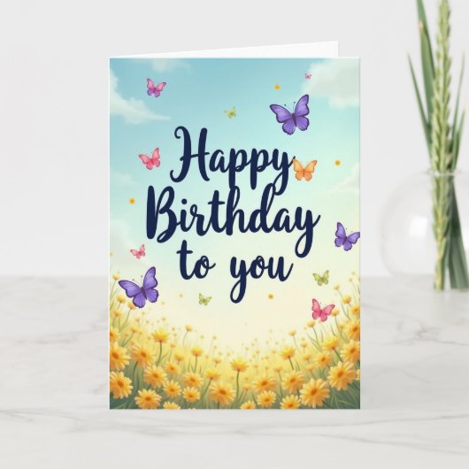 Carte d'anniversaire Spring Daisy (Devant)