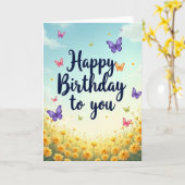 Carte d'anniversaire Spring Daisy (Fleur jaune)