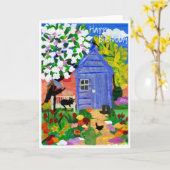 Carte d'anniversaire 'Spring Garden' (Fleur jaune)