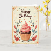 Carte d'anniversaire Sprinkle Festivity (Fleur jaune)