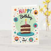 Carte d'anniversaire Sprinkles (Fleur jaune)