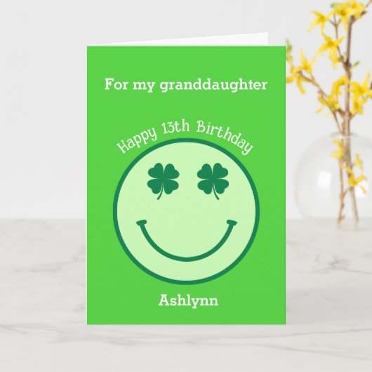 Carte d'anniversaire St.Patrick's Day Clover (Fleur jaune)